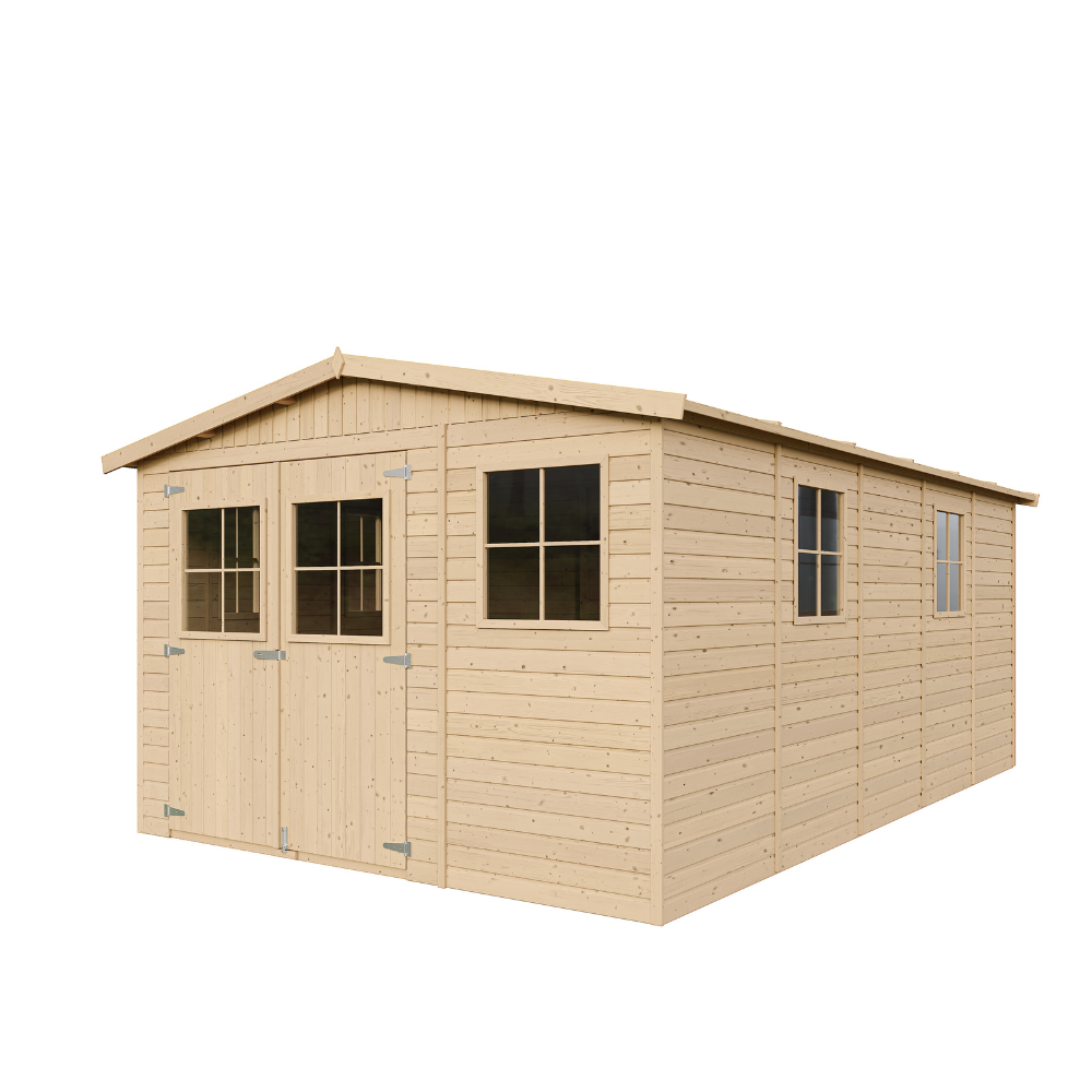 Gartenhaus Robert M337+M337G mit Boden – Gerätehaus Holz 303 x 493 cm – 15 m2