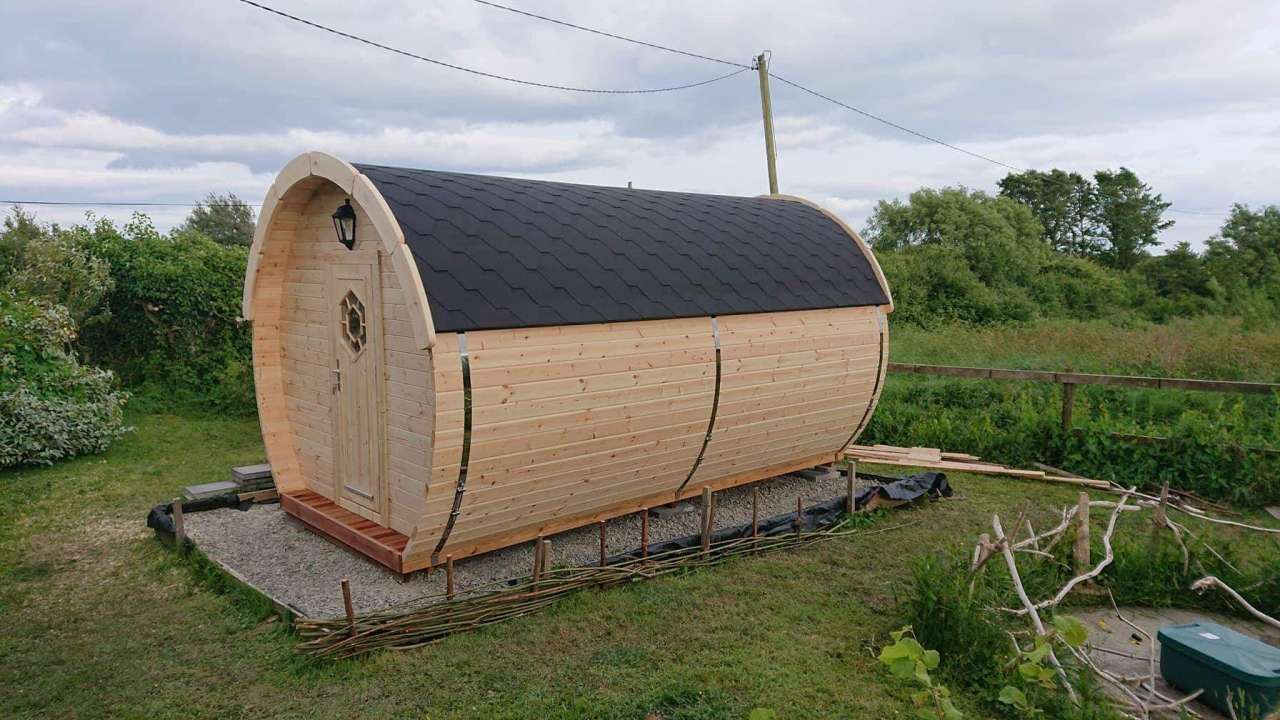 Camping Fass Oslo 300x590, schwarz - Hexagonal