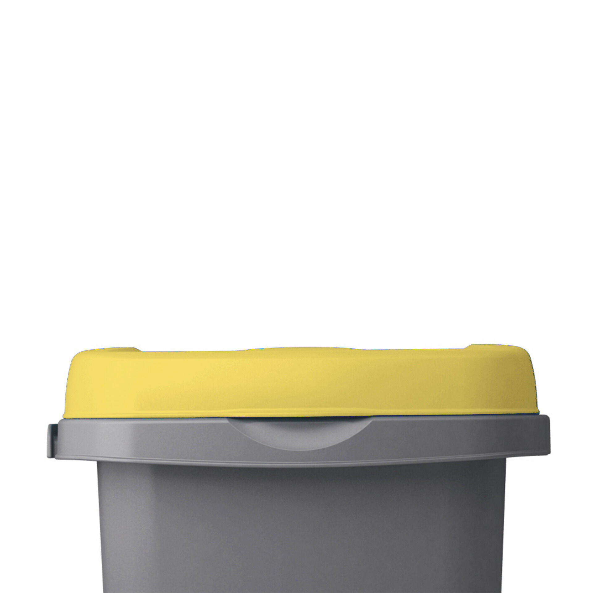 Mülleimer Grau/Gelb Kunststoff 25L