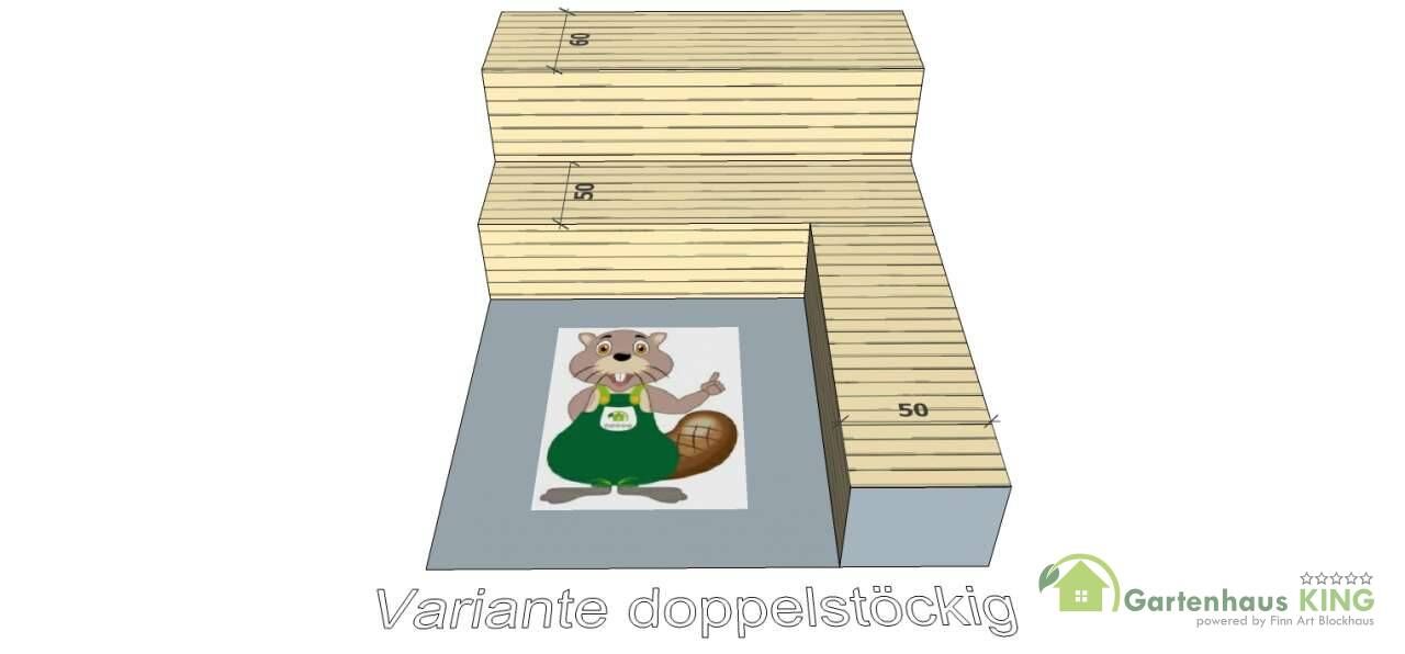 Saunaraum Variante doppelstöckig