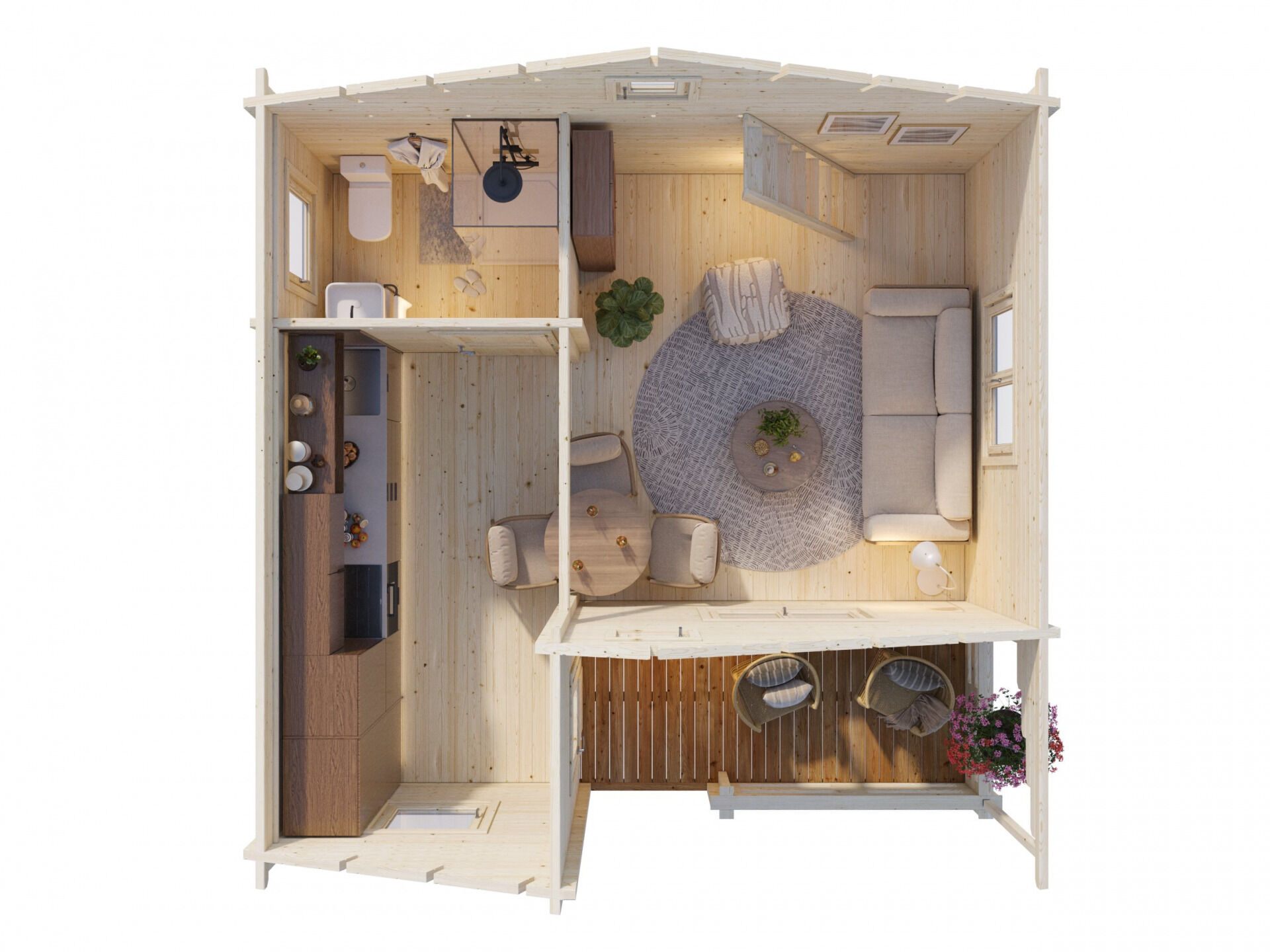Palmako Ferienhaus Emily 40,1+5,2 m²