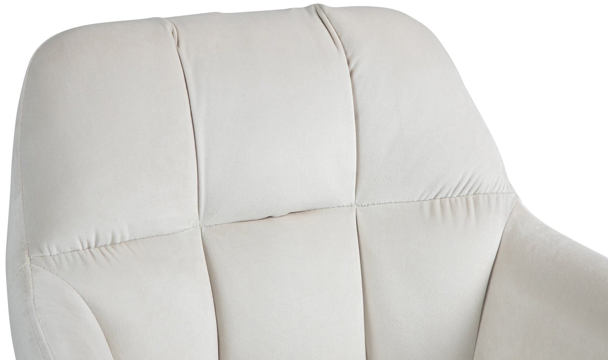 Barhocker Natoma Samt chrom, creme