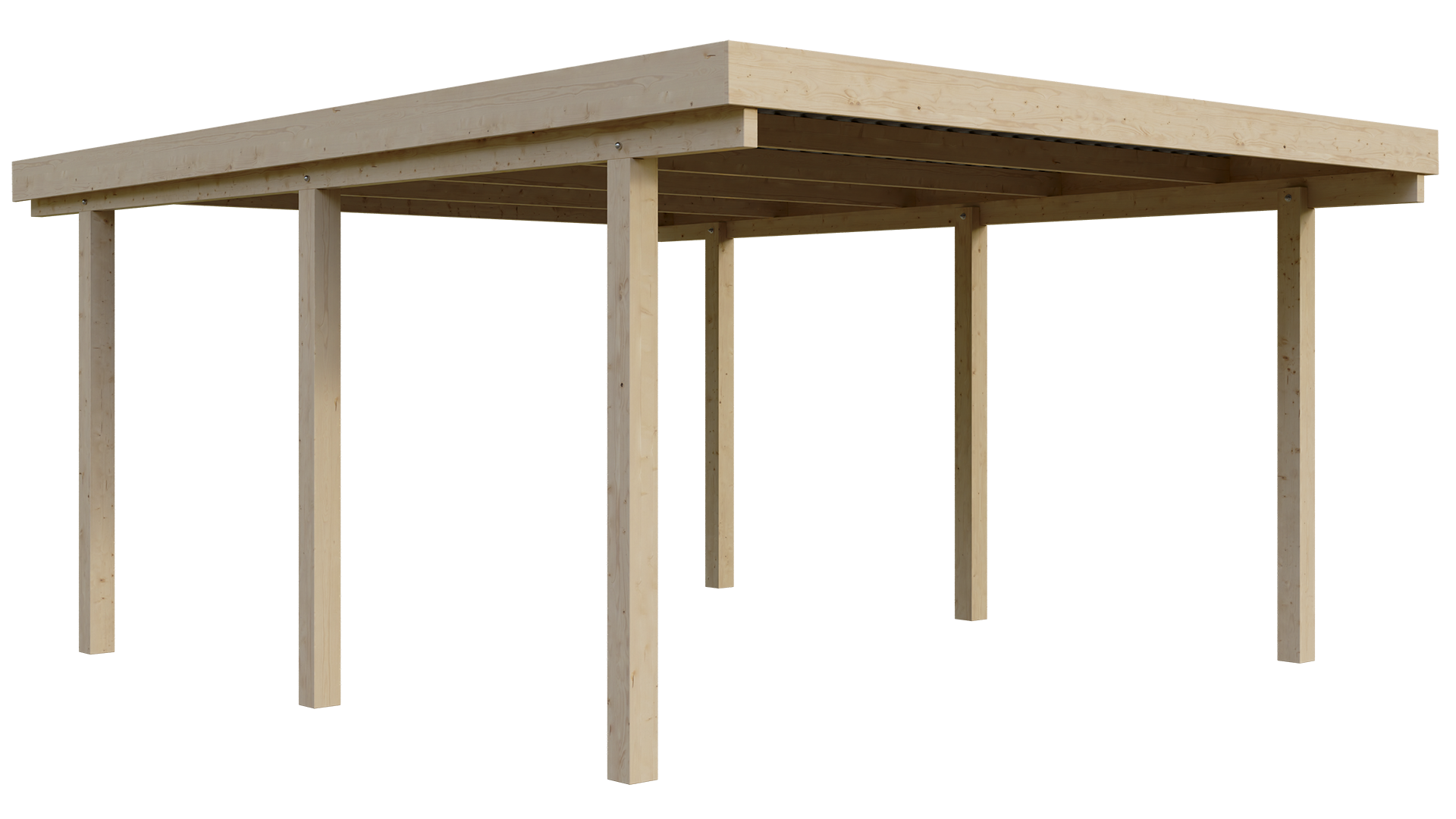Carport Holz 410x510cm Fichte