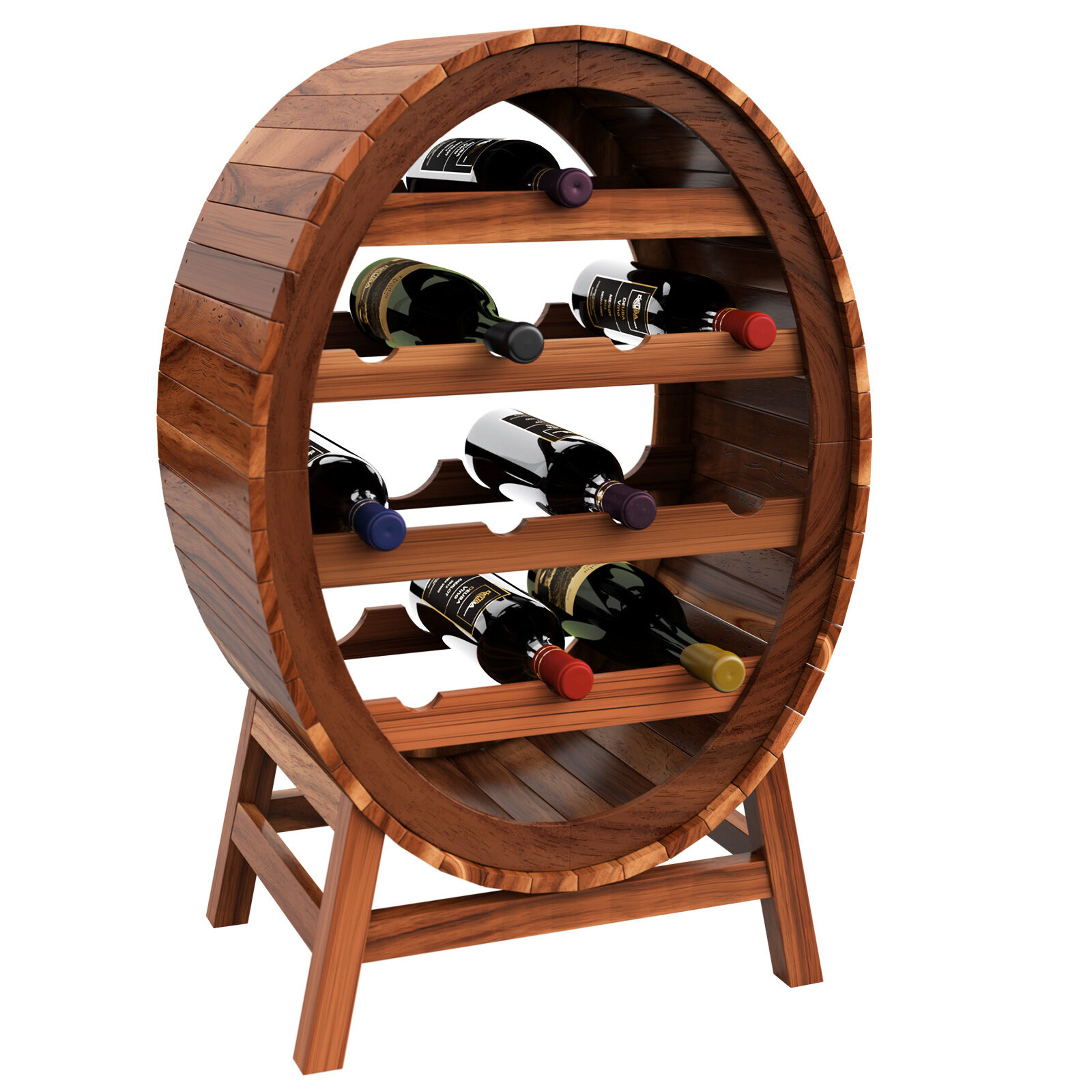 Weinregal 12 Flaschen Weinfass Design