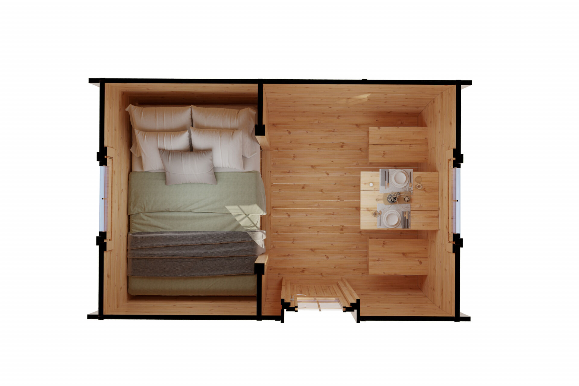 Camping Bus Tromso 230x350, Bausatz