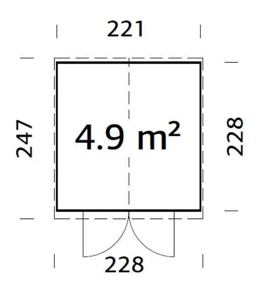 Palmako Pultdach Gerätehaus Elias 4,9 m²