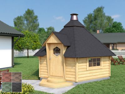 Dach 90% vorgeschindelt für Kota 12 m2 Modell Finnland