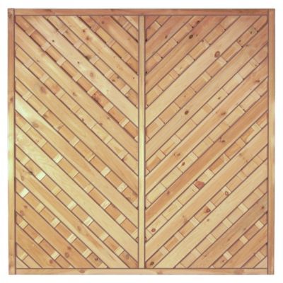 Maxi-Diagonal 1 180 x 180 cm, Rahmen 45/45 mm, kdi grün, Lamellen geriffelt &amp; geschraubt