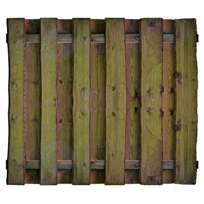 SEELAND-Serie kdi-braun, 180 x 150 cm, Bretter sägerau, ca. 16mm, Riegel 30/80 mm, mit Baumkante