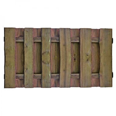 SEELAND-Serie kdi-braun, 180 x 90 cm, Bretter sägerau, ca. 16mm, Riegel 30/80 mm, mit Baumkante