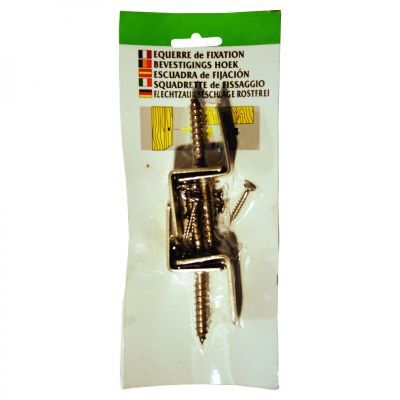 Winkelbeschlag 4er-Karte, V2A, geblistert, mit Schrauben