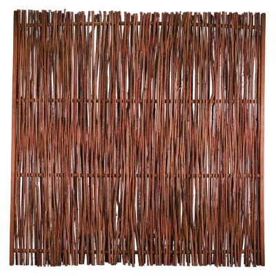 PEPE Haselnusszaun, 180 x 180 cm, Haselnussruten, Rahmen ca. 45 x 25 mm, braun gebeizt