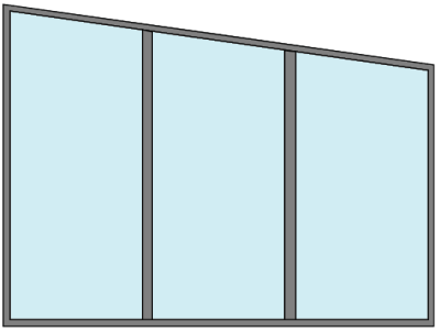 Seitenwand aus Polycarbonat anthrazit opal 2,5 m