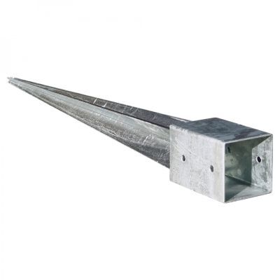 Einschlagbodenhülse 91 x 91 x 900 mm, feuerverzinkt, für Pfosten 9 x 9 cm