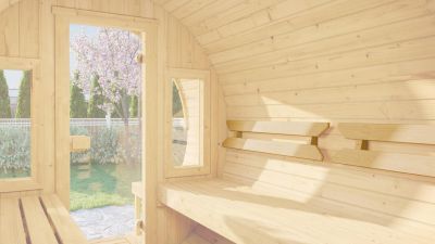 Rückenlehne für Fasssauna 38 mm