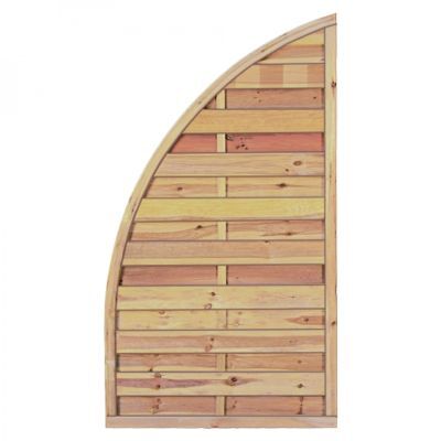 Maxi-Bogen Abschluß 90 x 160 cm, Rahmen 45/45 mm, kdi grün, Lamellen geriffelt &amp; geschraubt