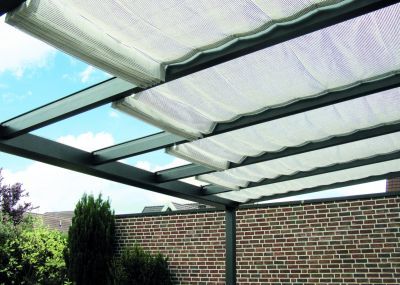 Lamellentuch für Polycarbonat Dacheindeckung 3 x 2,5 m grau