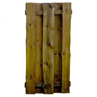 SEELAND-Serie kdi-braun, 90 x 180 cm, Bretter sägerau, ca. 16mm, Riegel 30/80 mm, mit Baumkante