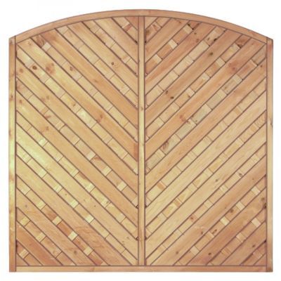 Maxi-Diagonal-Bogen 180 x 180/160 cm, Rahmen 45/45 mm, kdi grün, Lamellen geriffelt &amp; geschraubt