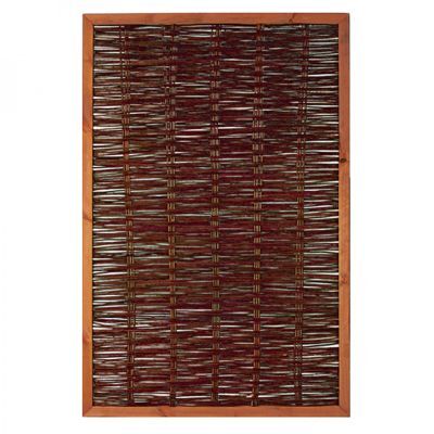 FAKO Weidengeflechtzaun, 120 x 180 cm, mit umlauf. Rahmen